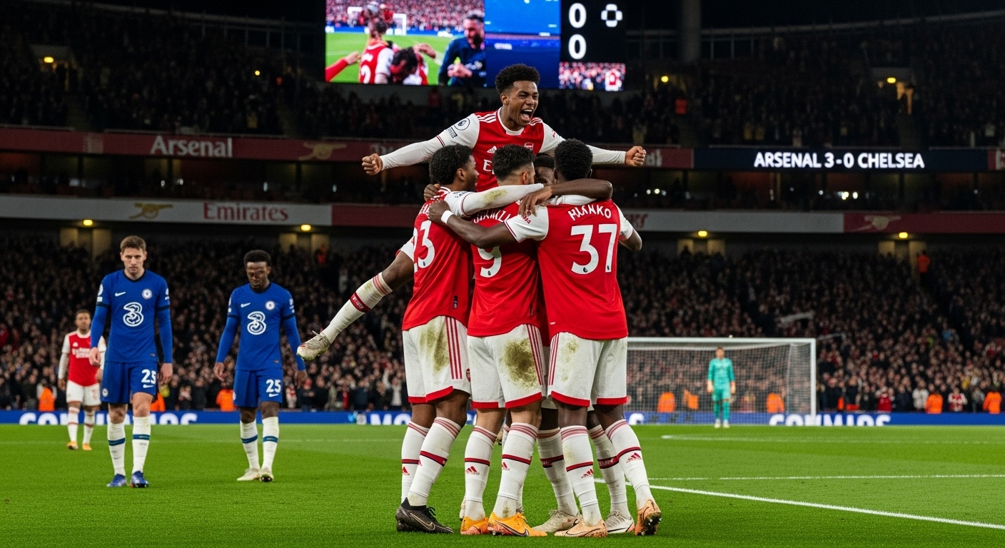 Arsenal Tundukkan Chelsea 3-0 di Emirates Stadium